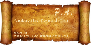 Paukovits Azucséna névjegykártya